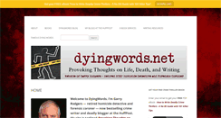 Desktop Screenshot of dyingwords.net